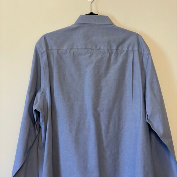 Nordstrom XL light blue long sleeve button up shirt regular fit cotton business - Picture 7 of 8